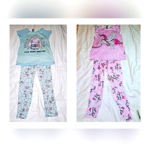 The Children's Place Girl's Unicorn & Llama 4-Piece Pajama Set Size M or 7/8